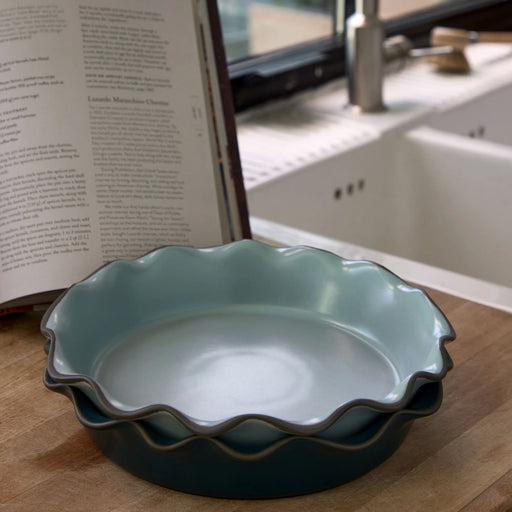 Costa Nova Stacked Organic Pie Dish Sky - Bear Country Kitchen