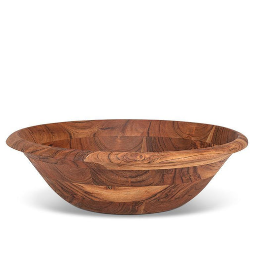 Abbott Patchwork Low Wooden Bowl - Bear Country Kitchen