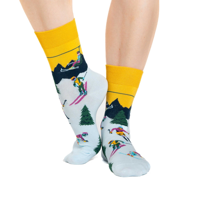 Good Luck Sock Crew Women Skiing
