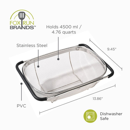 Fox Run Expandable Stainless Steel Colander - Bear Country Kitchen
