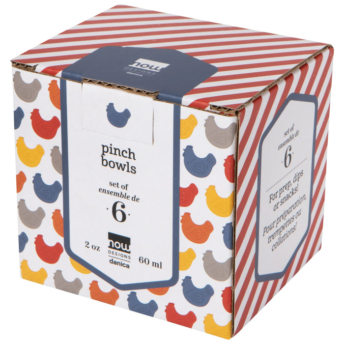 Danica Now Designs Shaped Pinch Bowls Set Of 6 Chickens - Bear Country Kitchen