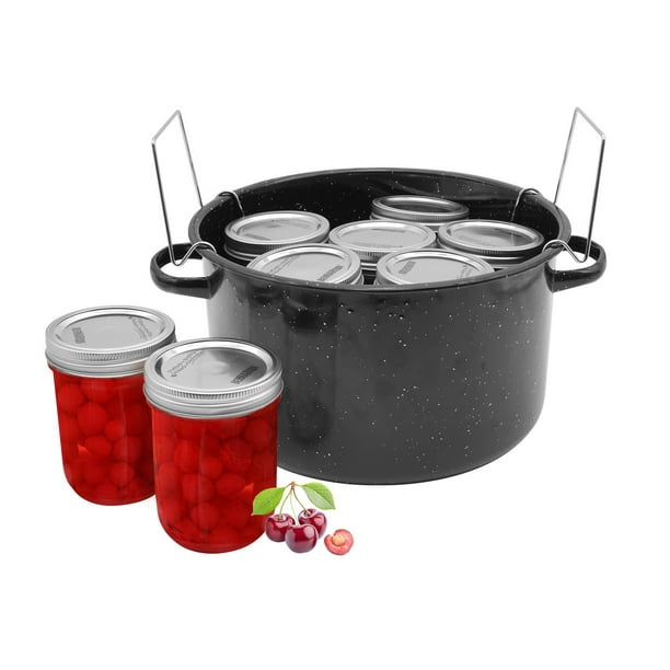 Starfrit Carbon Steel Enamel Stockpot With Canning Rack 13QT - Bear Country Kitchen