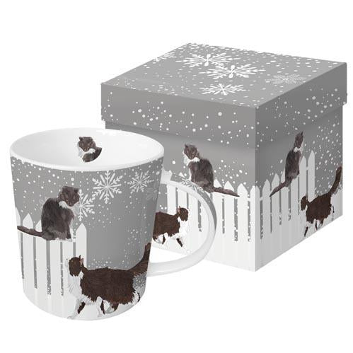 PPD New Bone China Mug In Giftbox Snowfall Cats - Bear Country Kitchen