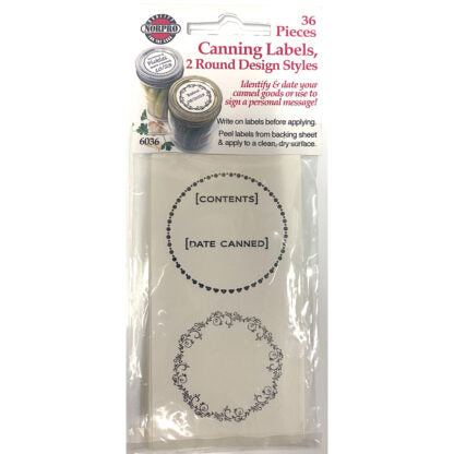 Norpro Round Canning Labels 36 Pieces - Bear Country Kitchen