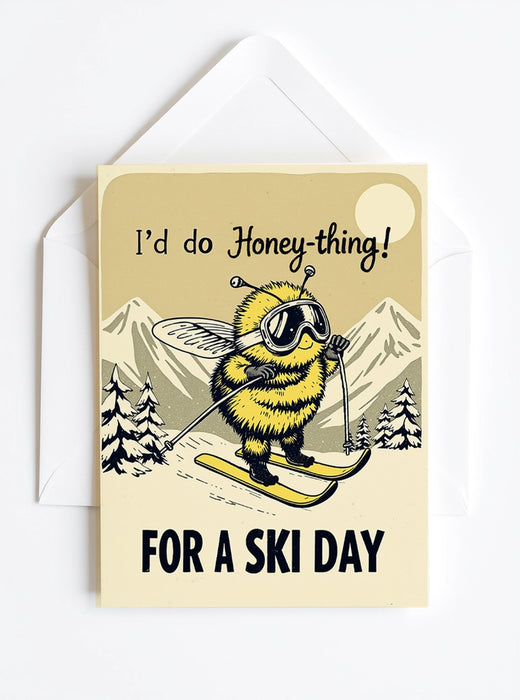 Sofs Design Greeting Card Honey Ski Day - Bear Country Kitchen
