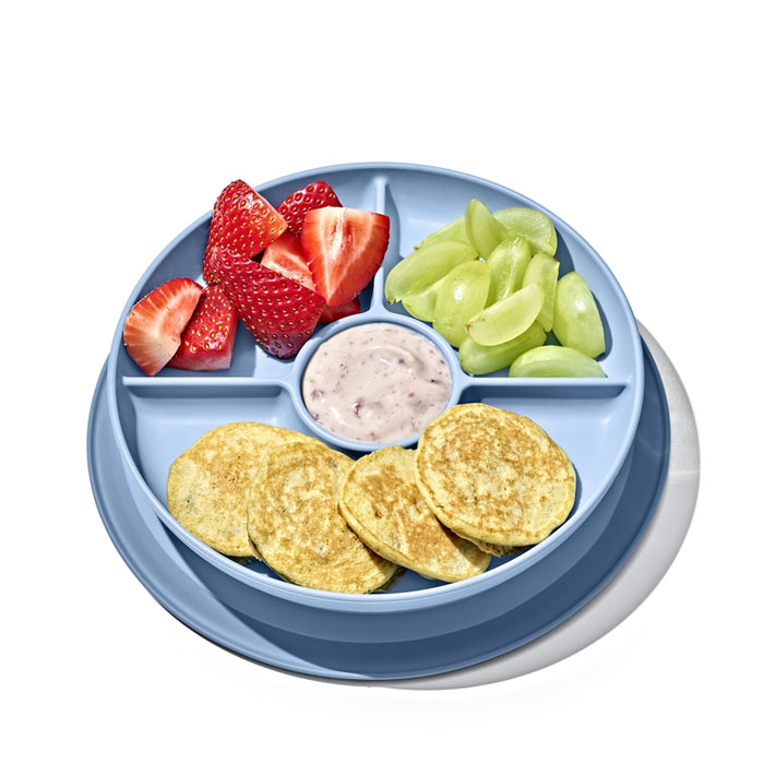 OXO TOT Stick & Stay Suction Divided Plate Dusk
