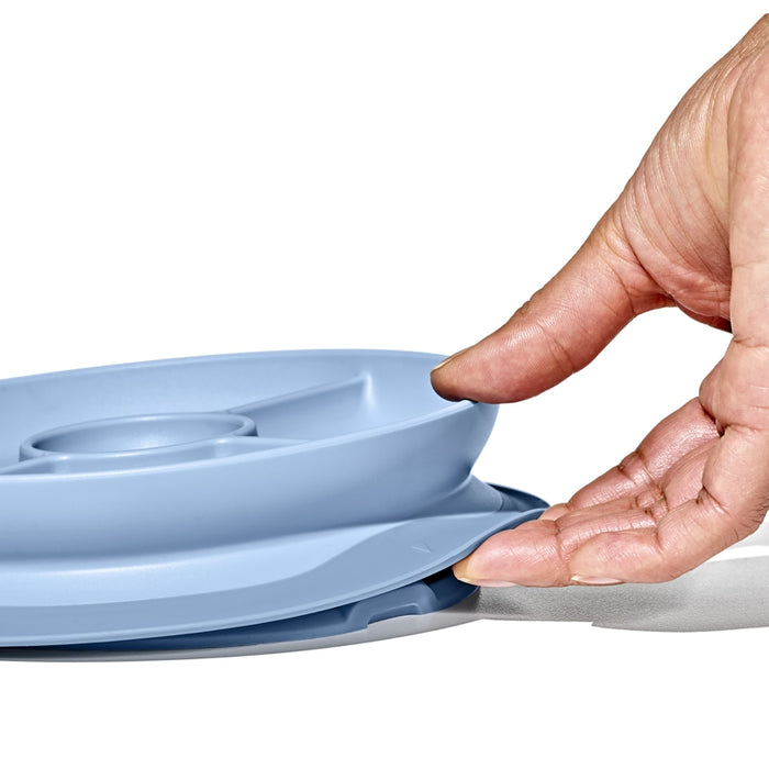 OXO TOT Stick & Stay Suction Divided Plate Dusk