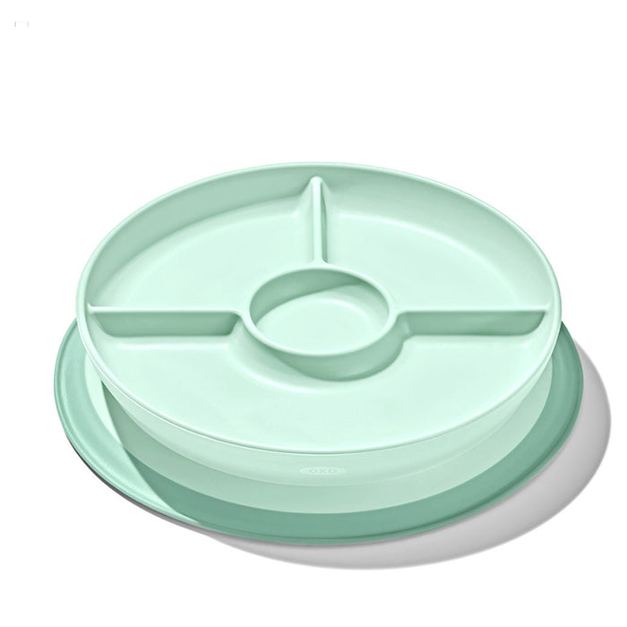 OXO TOT Stick & Stay Suction Divided Plate Opal