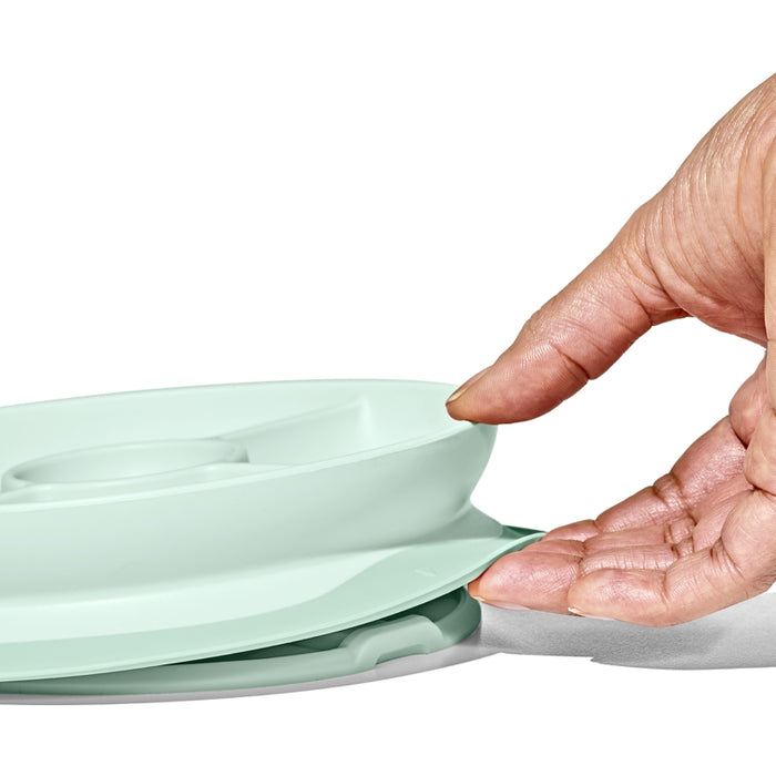 OXO TOT Stick & Stay Suction Divided Plate Opal