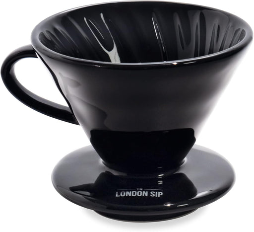 The London Sip Ceramic Coffee Dripper, 1-4 Cup, Black - Bear Country Kitchen