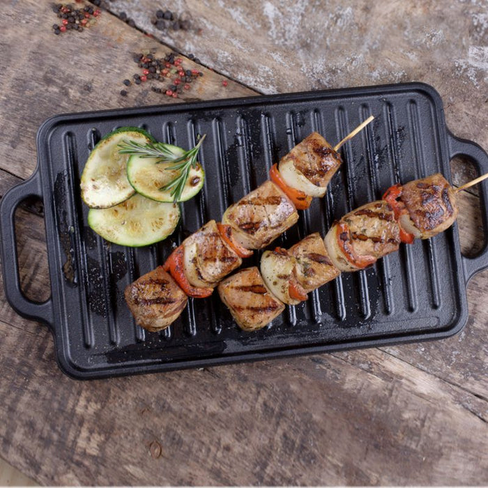 Victoria Small Cast Iron Reversible Grill/Griddle 33 X 21CM - Bear Country Kitchen
