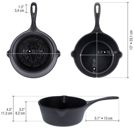 Victoria Cast Iron Saucepan 1.9L - Bear Country Kitchen
