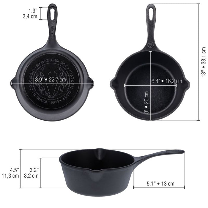 Victoria Cast Iron Saucepan 1.9L - Bear Country Kitchen