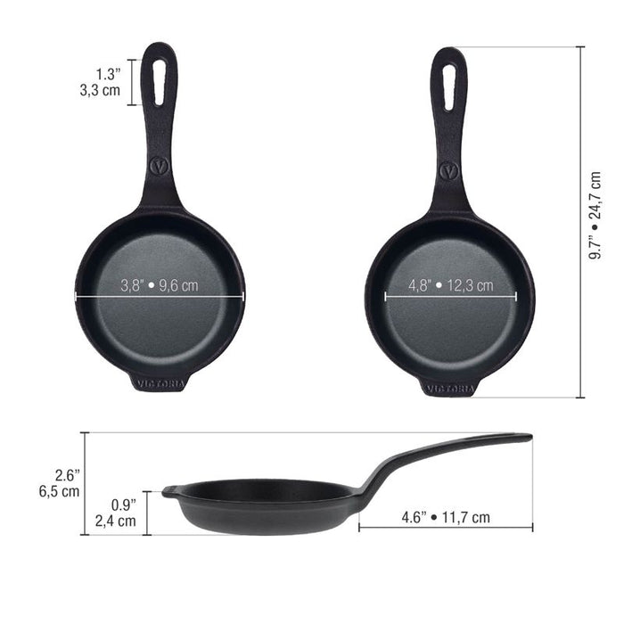 Victoria Cast Iron Mini Skillet 12CM - Bear Country Kitchen