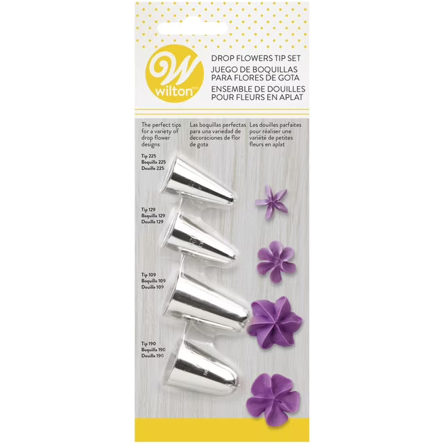 Wilton Drop Flowers Tip Set