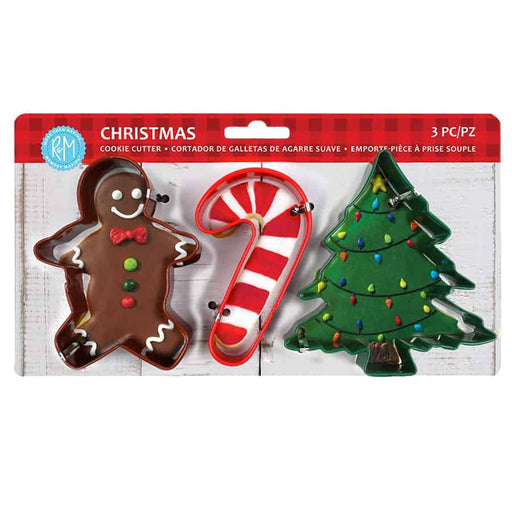 R&M Cookie Cutter Set Of 3 Colored Christmas - Bear Country Kitchen