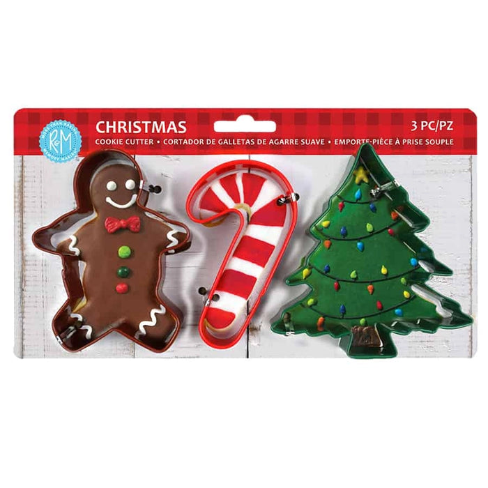 R&M Cookie Cutter Set Of 3 Colored Christmas