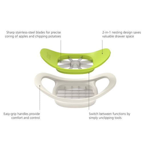 JosephJoseph Nest Press 2-in-1 Apple Corer & Potato Chipper - Bear Country Kitchen