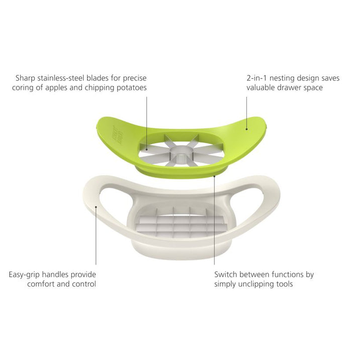 JosephJoseph Nest Press 2-in-1 Apple Corer & Potato Chipper - Bear Country Kitchen