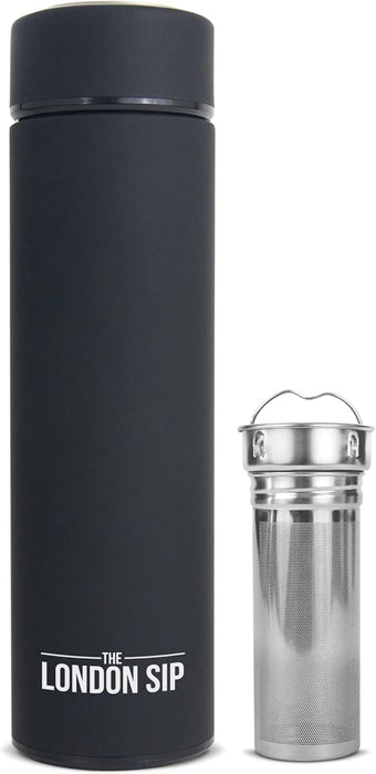 The London Sip Infuser Bottle 16oz Black - Bear Country Kitchen