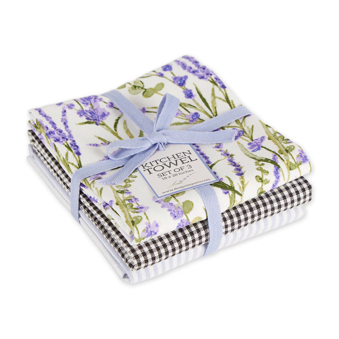 Design Home Dishtowels Set of 3 - Lavendar Fields - Bear Country Kitchen