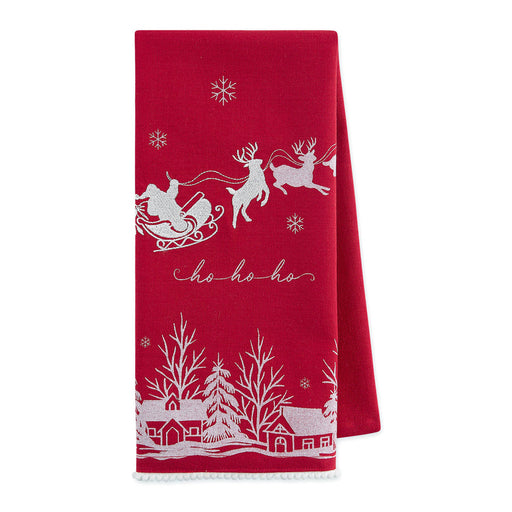 Design Imports Christmas Dishtowel - Santa's Sleigh - Bear Country Kitchen