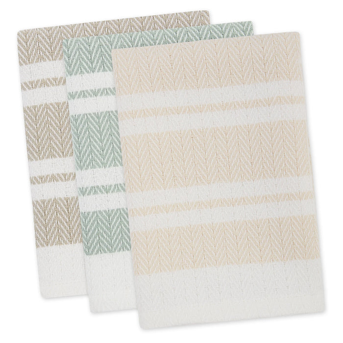 Design Imports Heavyweight Waffle Dishcloth Set of 3 Boardwalk - Bear Country Kitchen