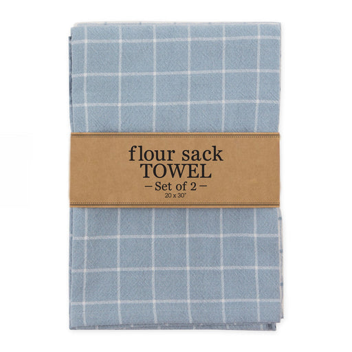 Design Imports Floursack Teatowels Set of 2 - Dusty Blue - Bear Country Kitchen