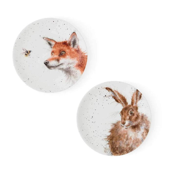Wrendale Coupe Plate Set of 2 Fox & Hare