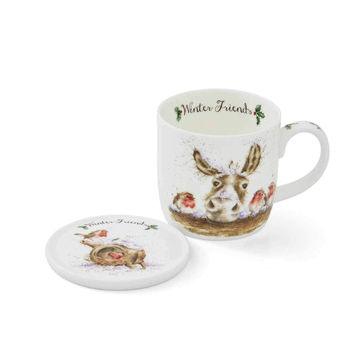 Wrendale Mug & Coaster Set Winter Friends - Bear Country Kitchen