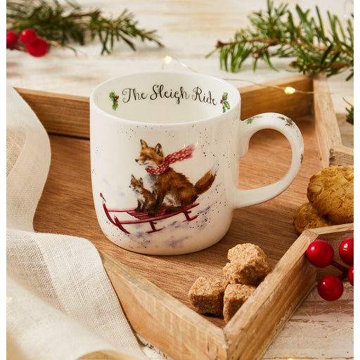Wrendale Mug Sleigh Ride (Foxes) - Bear Country Kitchen