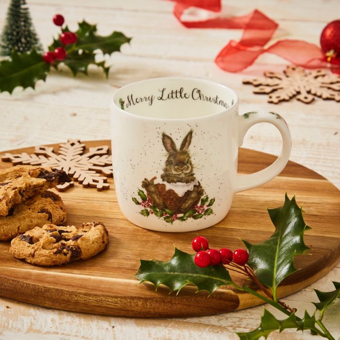Wrendale Small Mug Merry Little XMas (Bunny) - Bear Country Kitchen