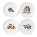 Wrendale Coupe Plate 8"  Set of 4 Badger, Hedgehog, Fox, Owl - Bear Country Kitchen