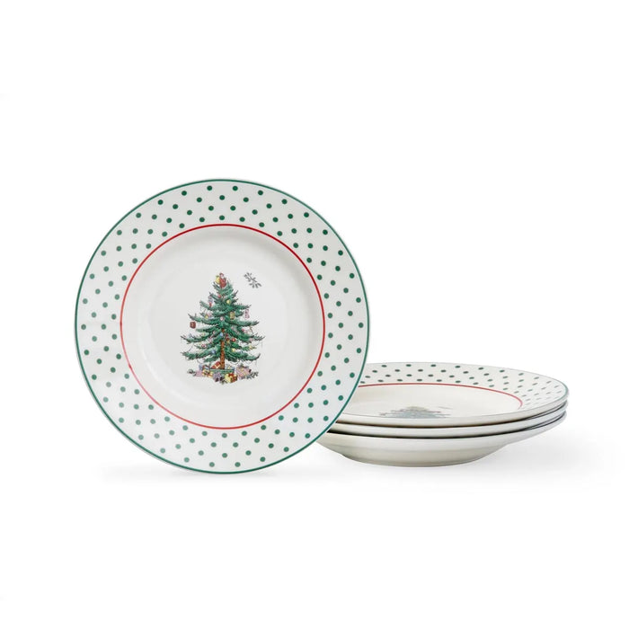 Spode Christmas Tree Tidbit Plates Set Of 4 - Bear Country Kitchen
