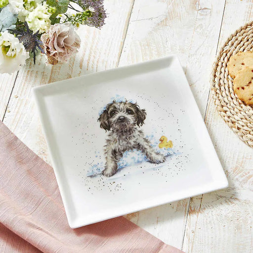 Wrendale Square Plate Dog - Bear Country Kitchen