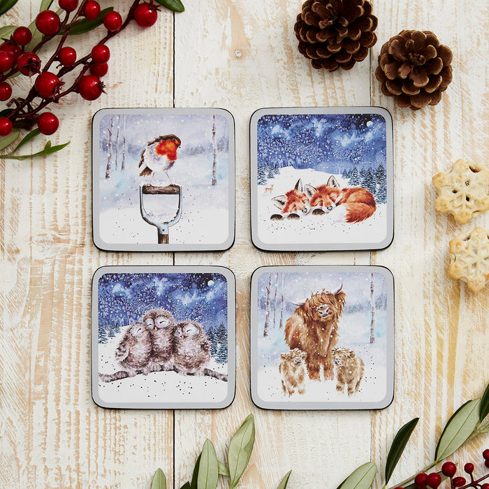 Wrendale Coaster Set Of 4 Winter Sky