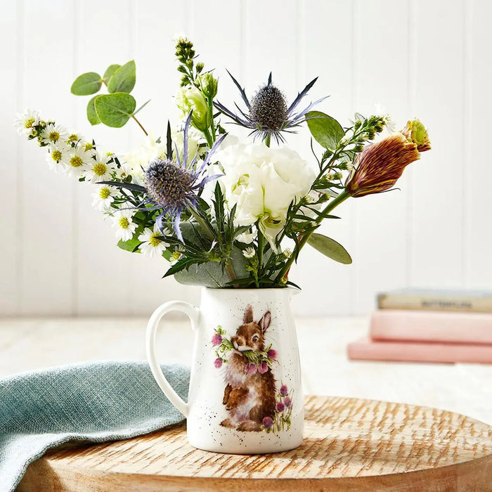 Wrendale Posy Jug - Rabbit Head Clover Heels