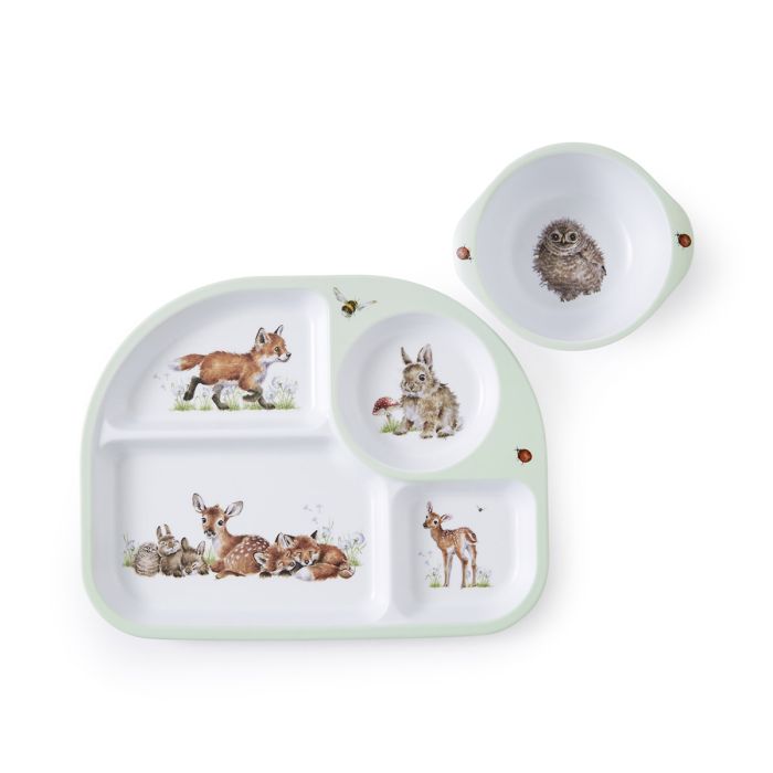 Wrendale Little Wren Divided Plate & Bowl Set - Bear Country Kitchen