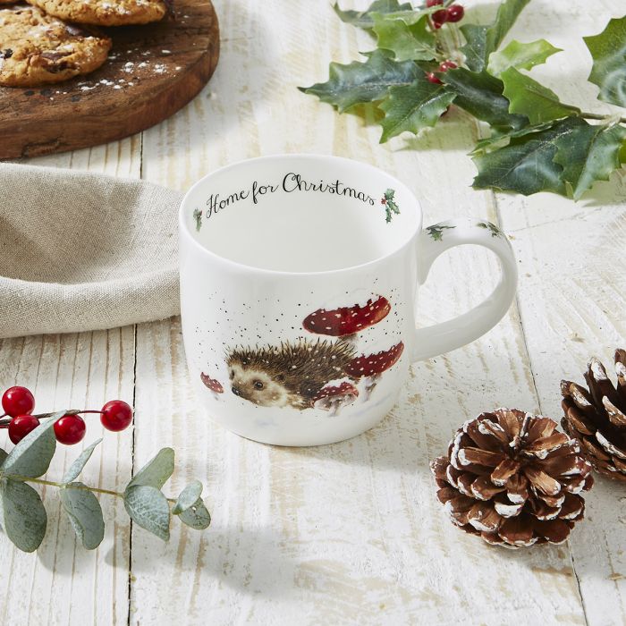 Wrendale Mug - Home For Christmas (Hedgehog) - Bear Country Kitchen