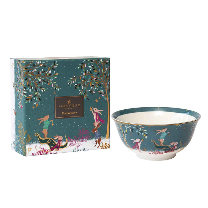 Sara Miller Candy Bowl 6" Rabbit Sleigh - Bear Country Kitchen