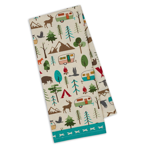 Design Imports Printed Dishtowel - Campsite - Bear Country Kitchen
