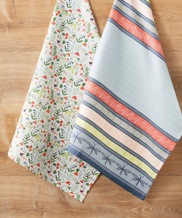 Design Imports Tea Towel Set Of 2 Spring Cottage - Bear Country Kitchen