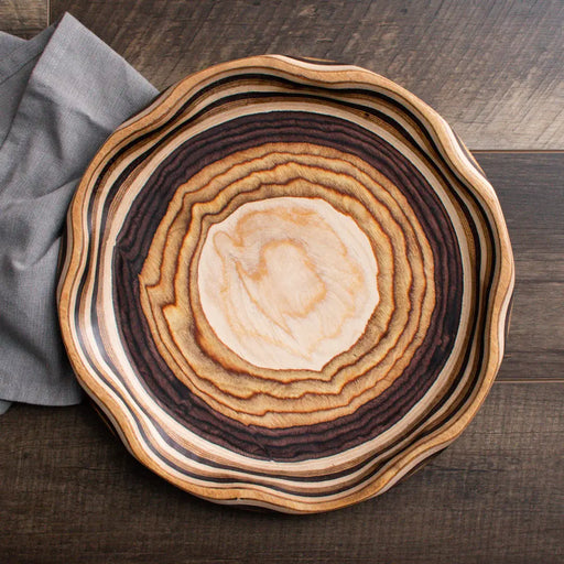 Pakkawood Natural Serving Platter 8" - Bear Country Kitchen