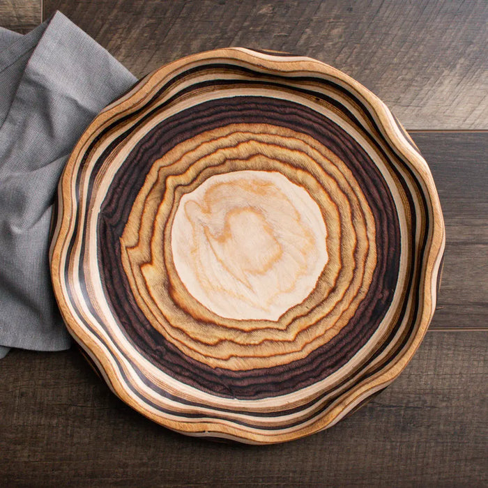Pakkawood Natural Serving Platter 8" - Bear Country Kitchen