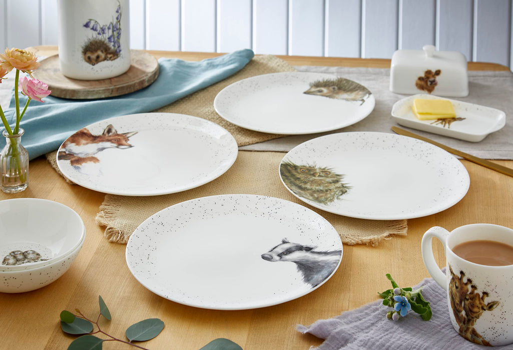 Wrendale Coupe Dinner Plate Set Of 4 Badger - Bear Country Kitchen