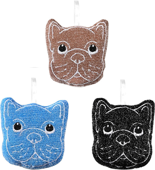 Foxrun Bulldog Sponges Set Of 3 - Bear Country Kitchen