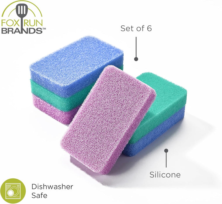 Foxrun Silicone Scrubbing Sponge Set Of 6 - Bear Country Kitchen