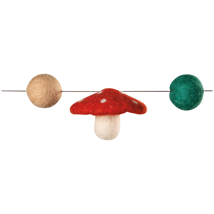Danica Jubilee Felted Wool Garland Mushroom Gems - Bear Country Kitchen