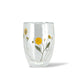 Danesco Double Walled Glass Yellow Flower - Bear Country Kitchen