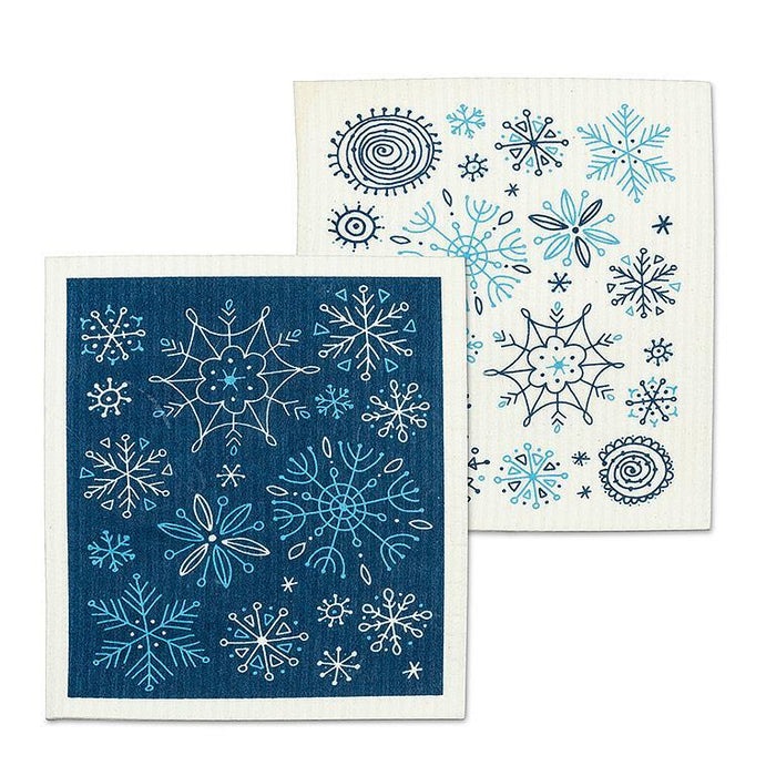 Abbott Set Of 2 Swedish Dishcloths Snowflakes